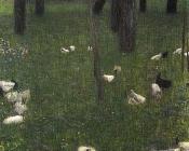古斯塔夫克林姆特 - After the Rain (Garden with Chickens in St. Agatha)